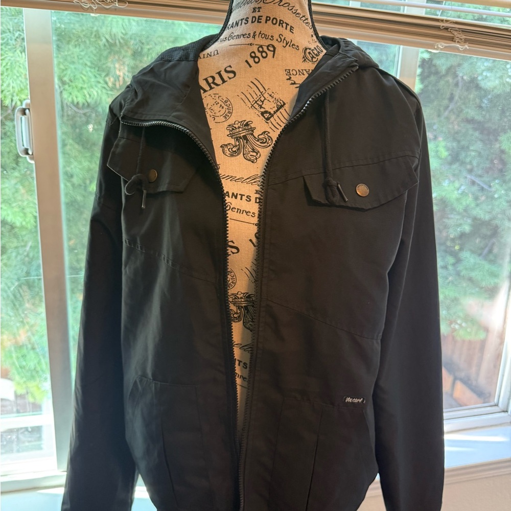 Volcom Women’s Black Windbreaker Jacket – Size Large